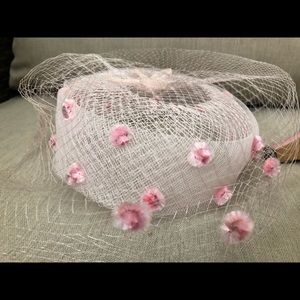 Vintage pink pillbox hat